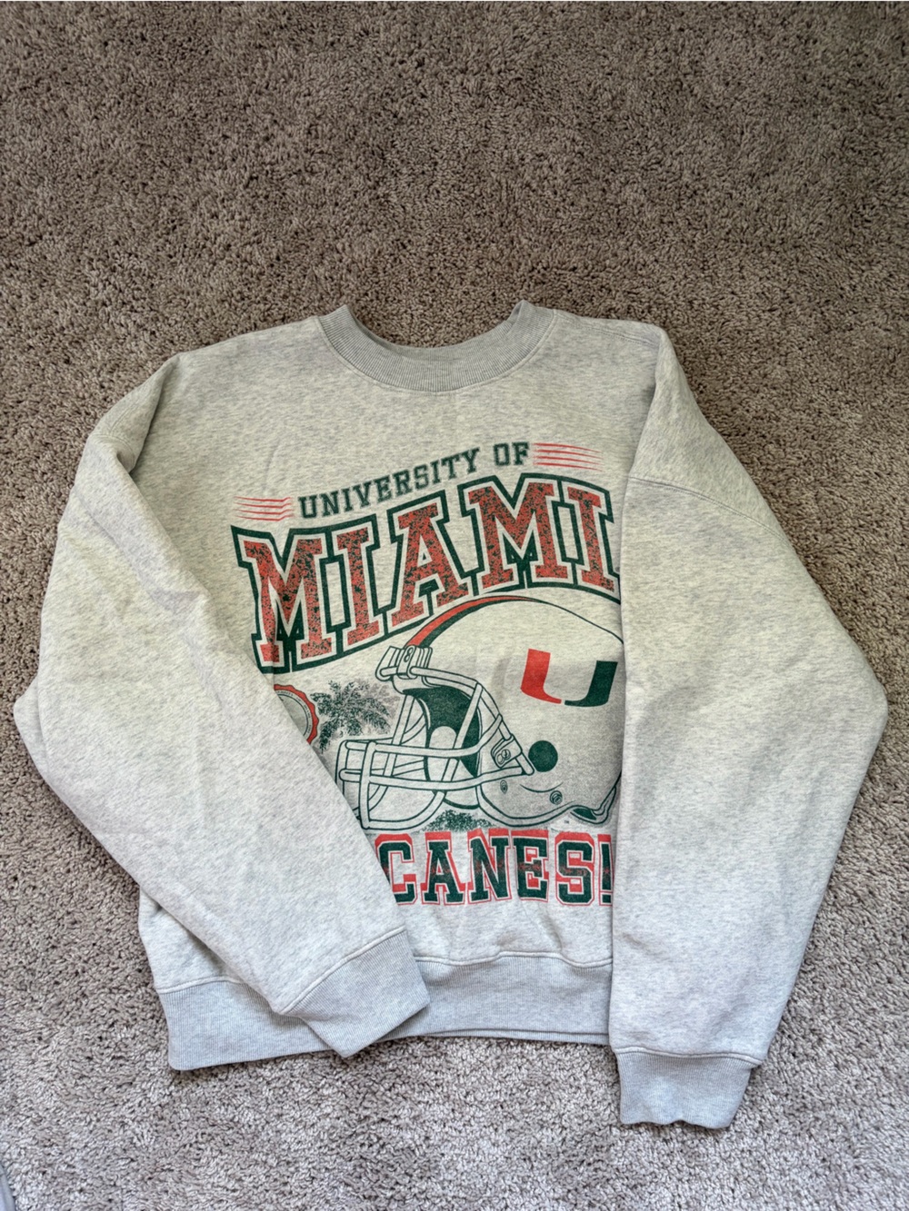 Hollister Gray University of Miami Graphic Sweatshirt